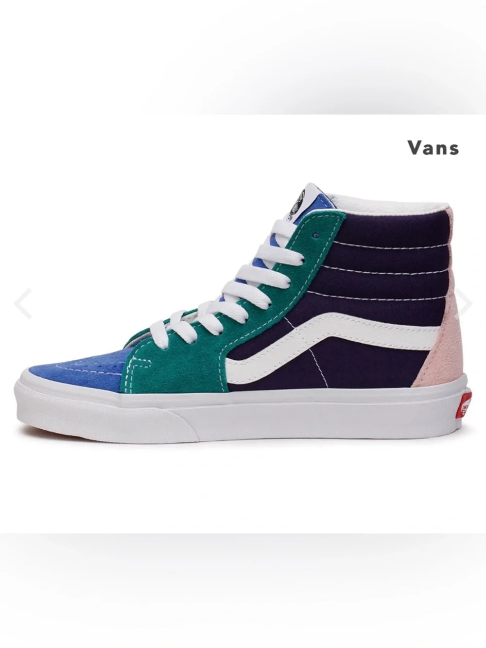 Vans Sk8-Hi Colorblock High Top Sneakers - Blue & Green - Picture 4 of 6